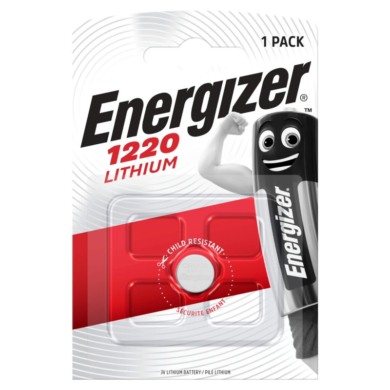 Pile CR1220 Energizer Bouton Lithium 3V