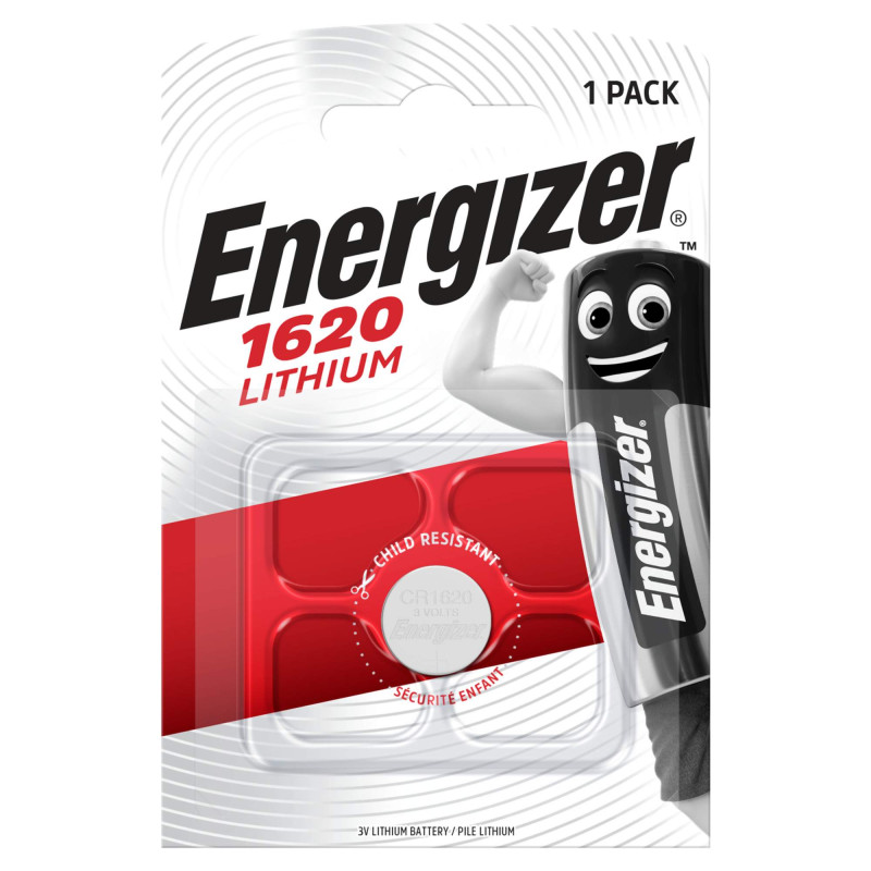 Pile CR1620 Energizer Bouton Lithium 3V