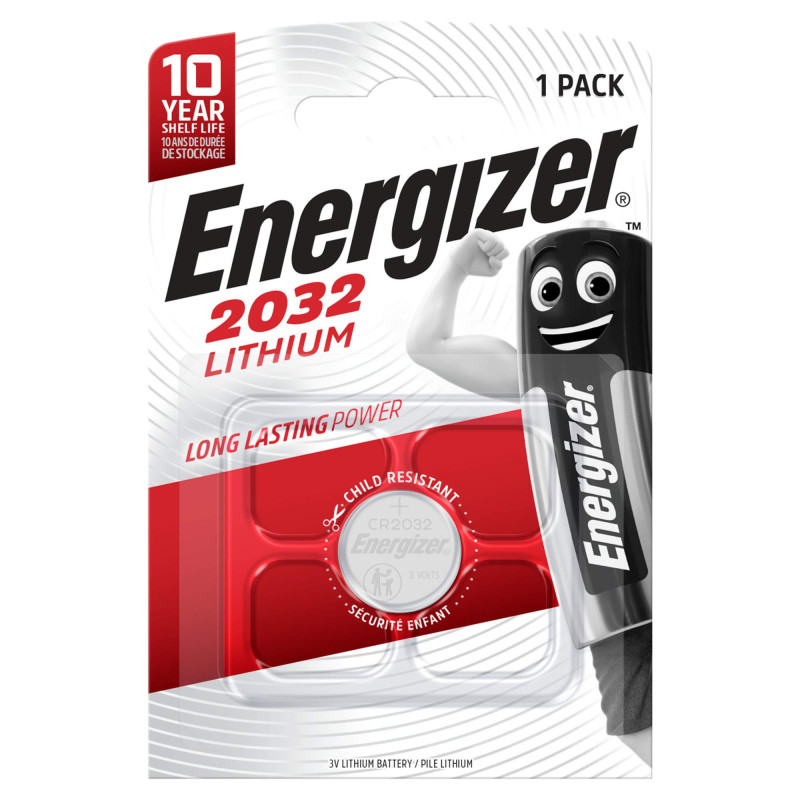Pile CR2032 Energizer Bouton Lithium 3V