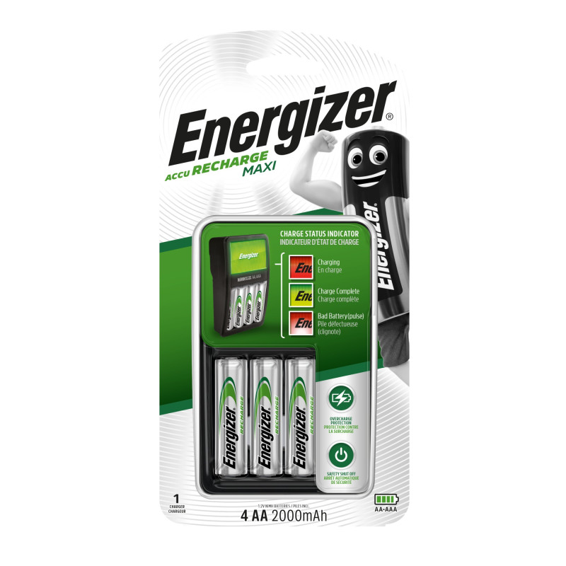 Chargeur Energizer Maxi avec 4 piles AA 2000mAh