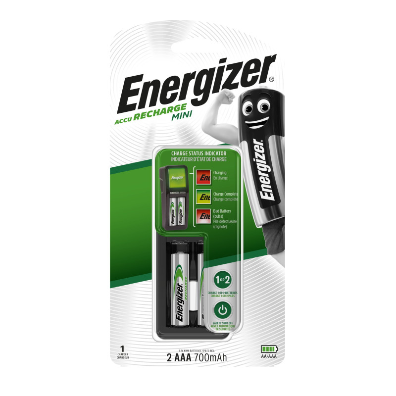 Chargeur Energizer Mini avec 2 piles AAA 700mAh
