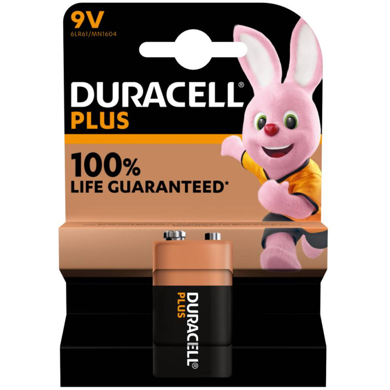 Pile Alcaline 9V / 6LR61 Duracell Plus