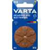 6 Piles Auditives 312 / PR41 Varta Hearing Aid Batteries