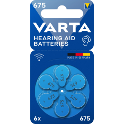 60 Piles Auditives 675 / PR44 Varta Hearing Aid Batteries