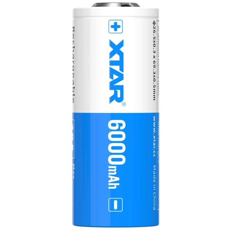 Pile Rechargeable 26650 Xtar Lithium 3,6V 6000mAh 10A
