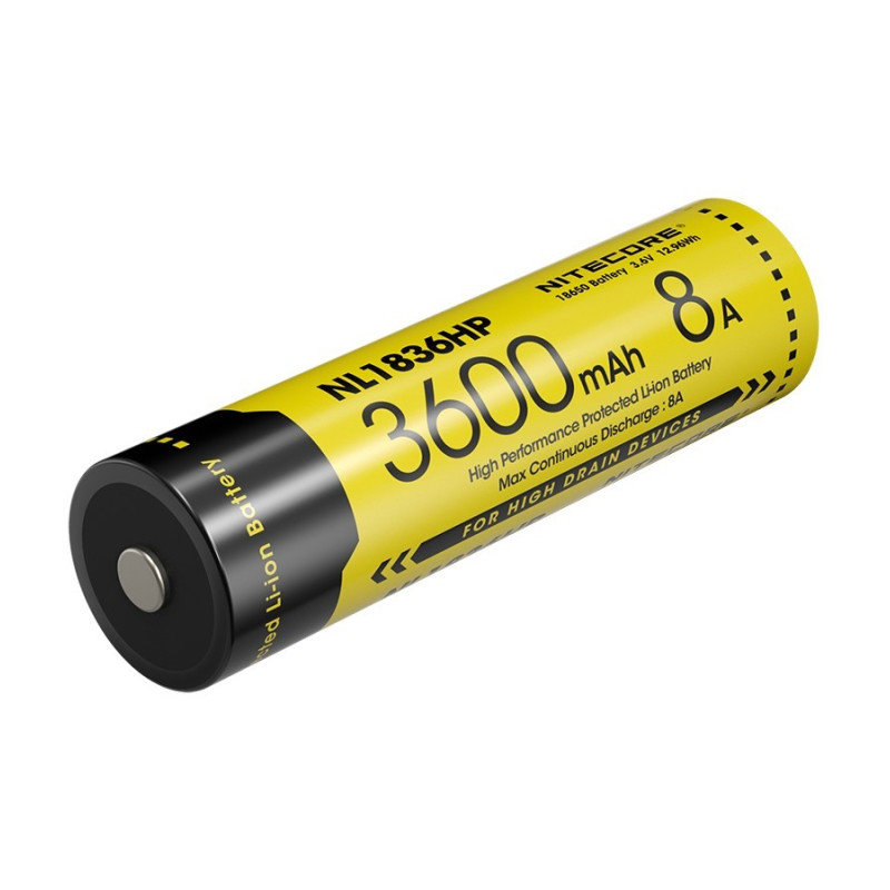 Pile Rechargeable 18650 NiteCore NL1836HP 3,6V 3600mAh 8A