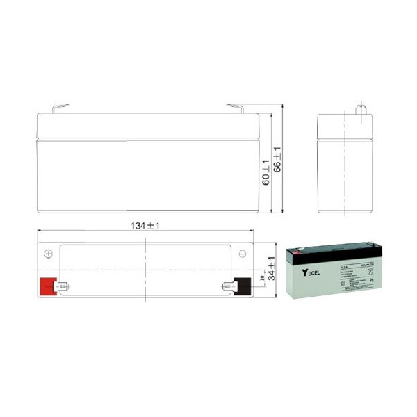 Batterie Plomb étanche Stationnaire et Cyclage Lucas VRLA AGM LSLC26-12 12V 26Ah Batterie Plomb étanche Stationnaire et Cyclage Lucas VRLA AGM LSLC26-12 12V 26Ah