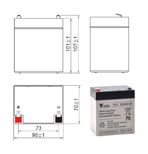 Batterie plomb étanche UL7-12 Ultracell 12v 7ah Batterie plomb étanche UL7-12 Ultracell 12v 7ah