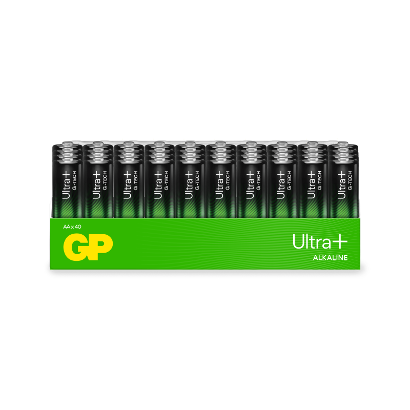 40 Piles Alcalines AA / LR6 GP Ultra Plus