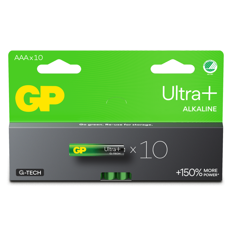 10 Piles Alcalines AAA / LR03 GP Ultra Plus
