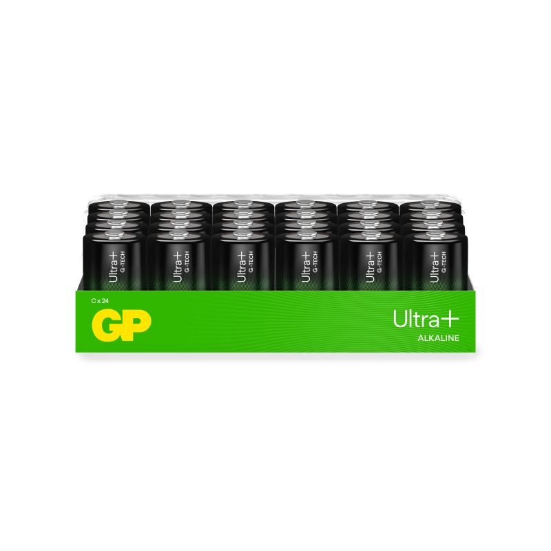 24 Piles Alcalines C / LR14 GP Ultra Plus