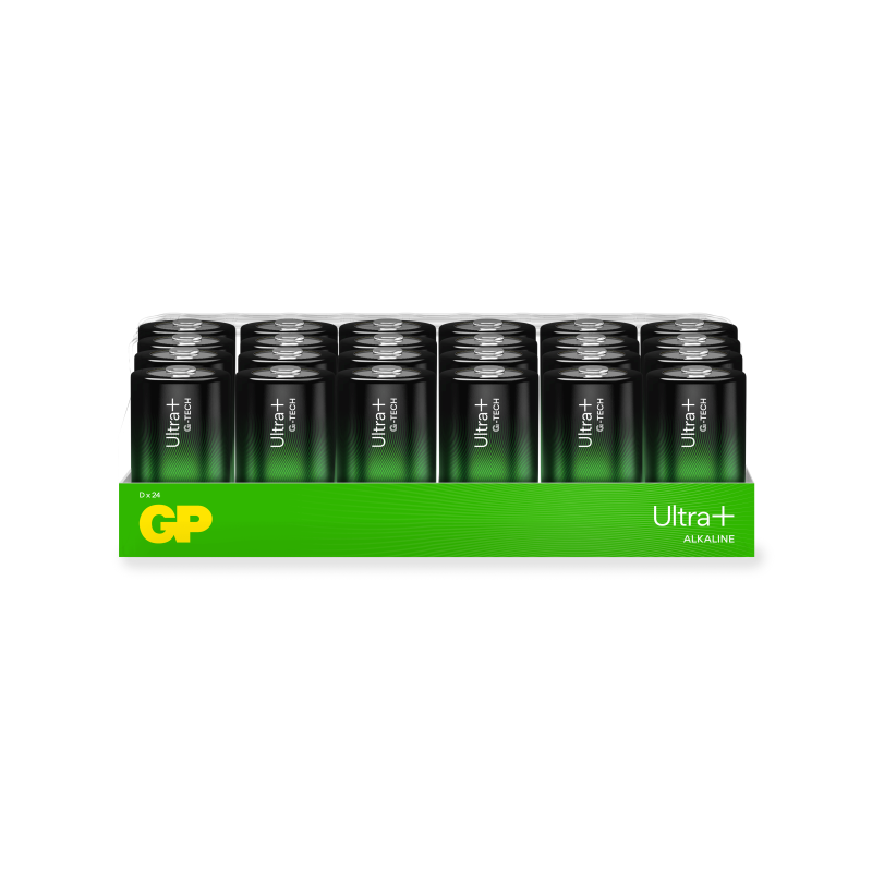 24 Piles Alcalines D / LR20 GP Ultra Plus