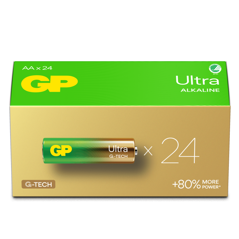 24 Piles Alcalines AA / LR6 GP Ultra