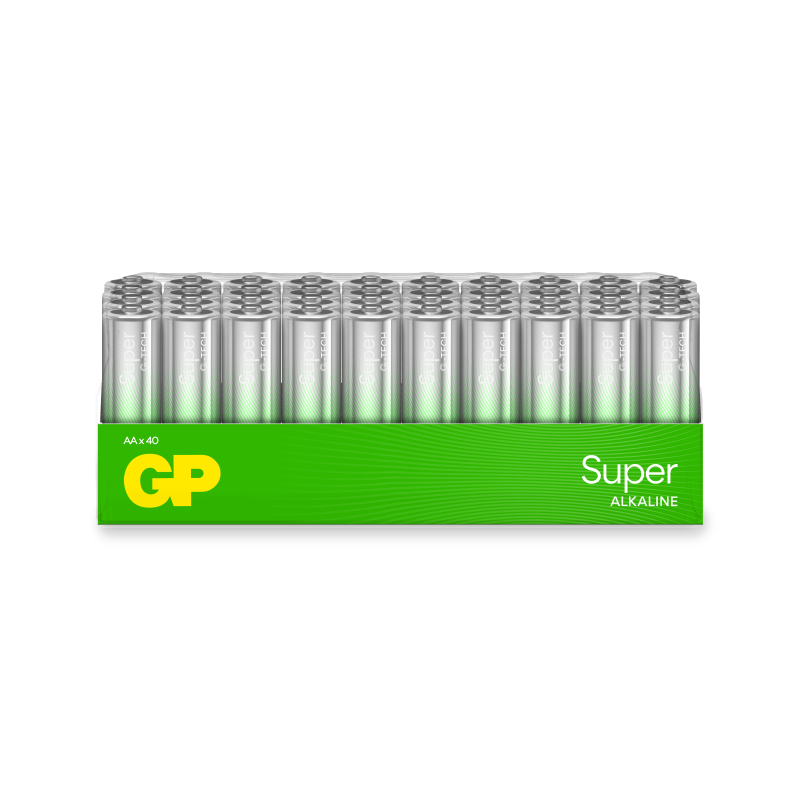 40 Piles Alcalines AA / LR6 GP Super