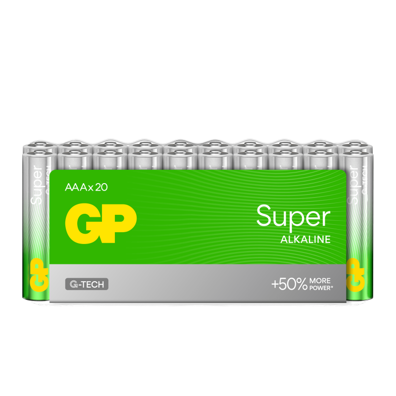 20 Piles Alcalines AAA / LR03 GP Super