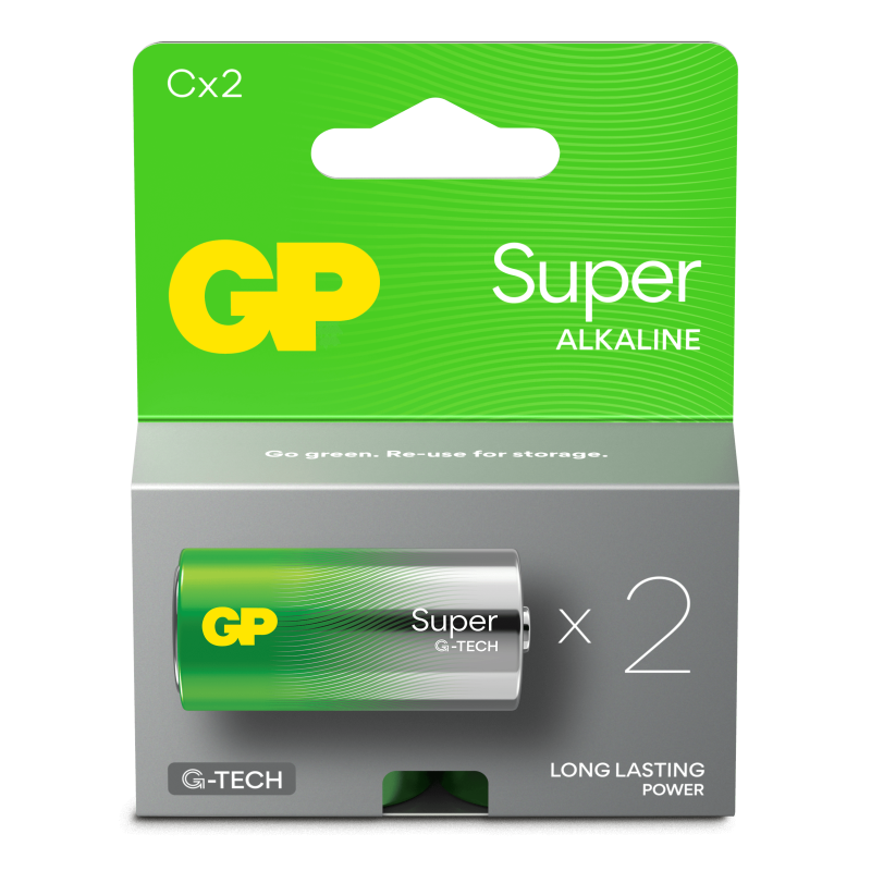 2 Piles Alcalines C / LR14 GP Super