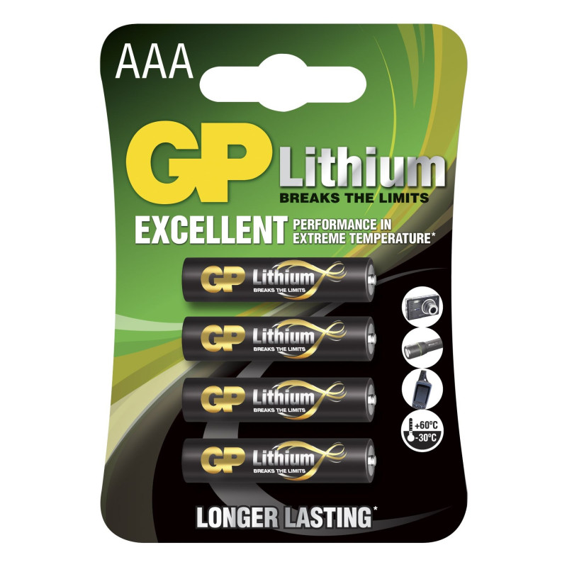 4 Piles Lithium AAA / LR03 GP Lithium