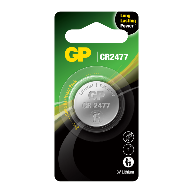 Pile CR2477 GP Bouton Lithium 3V