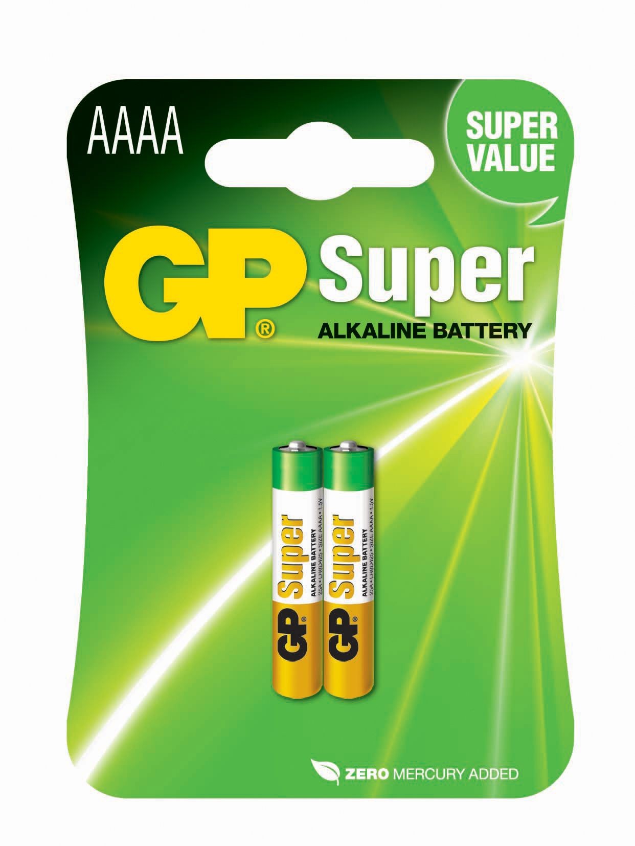 2 Piles AAAA / LR61 GP Alcaline 1,5V