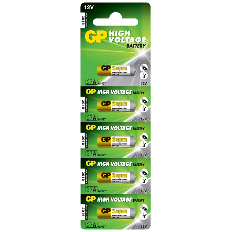 5 Piles 27A / MN27 GP Alcaline 12V