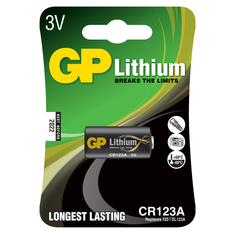 Pile CR123A GP Lithium 3V