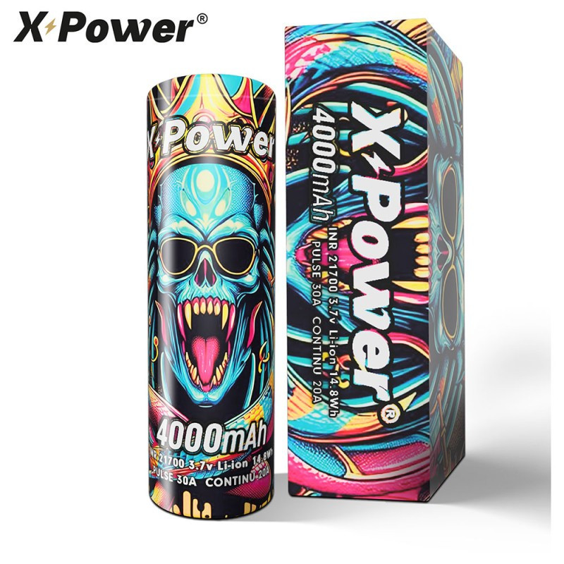 Pile Rechargeable INR 21700 X-Power Li-ion 3,7V 4000mAh