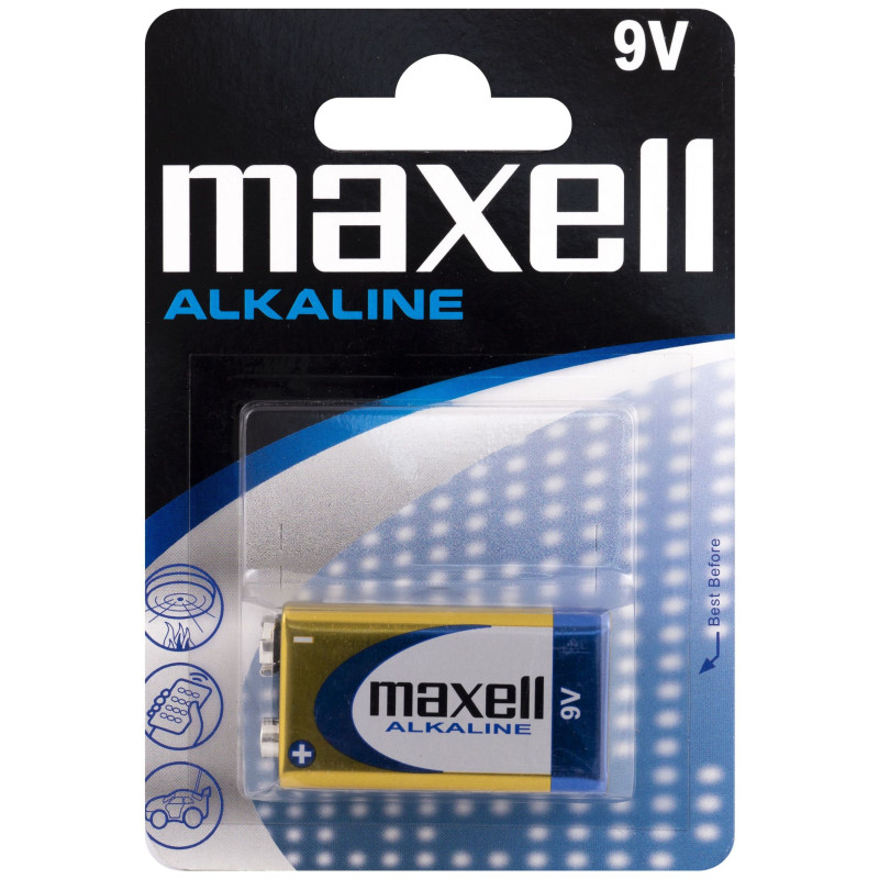 Pile Alcaline 9V / 6LR61 Maxell Alkaline