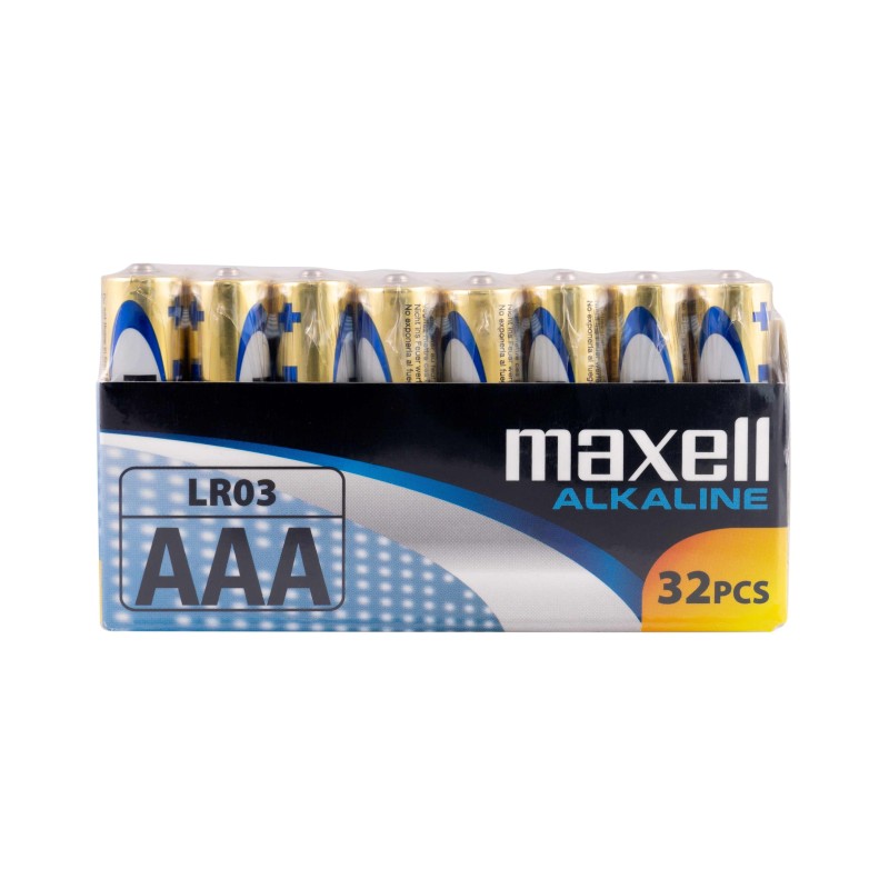 32 Piles Alcalines AAA / LR03 Maxell Alkaline