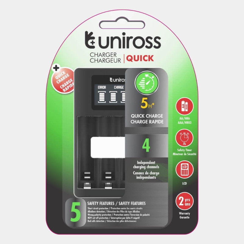 Chargeur Uniross Quick LCD Charger