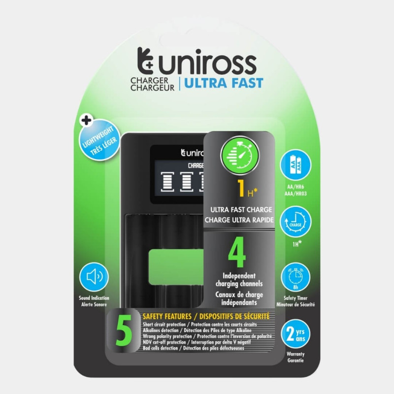 Chargeur Uniross Ultra Fast LCD Charger