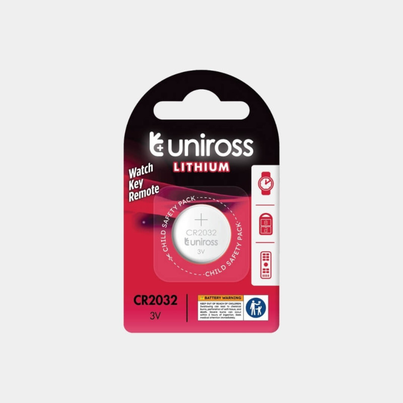 Pile CR2032 Uniross Lithium 3V
