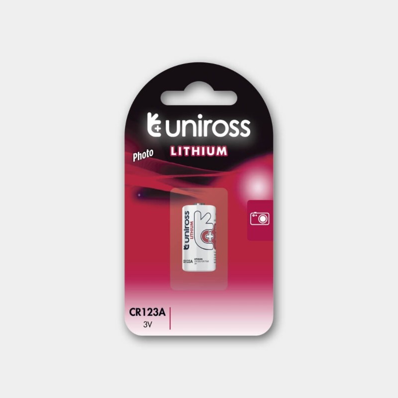 Pile CR123A Uniross Lithium 3V