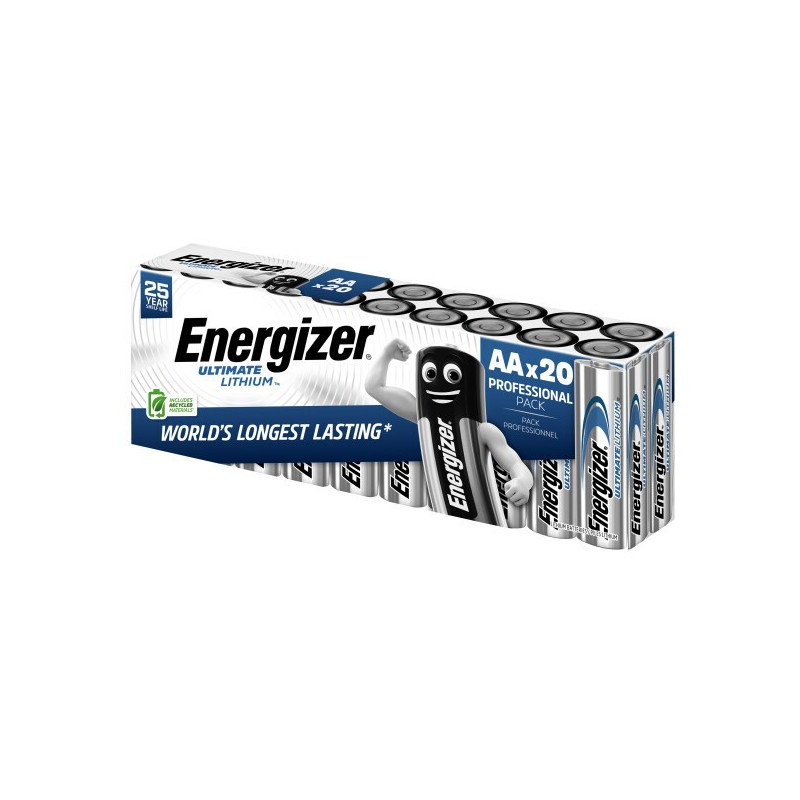 20 Piles Lithium AA / LR6 Energizer Ultimate Lithium