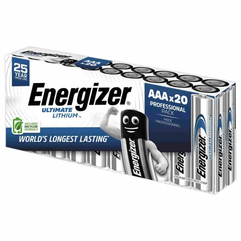 20 Piles Lithium AAA / LR03 Energizer Ultimate Lithium