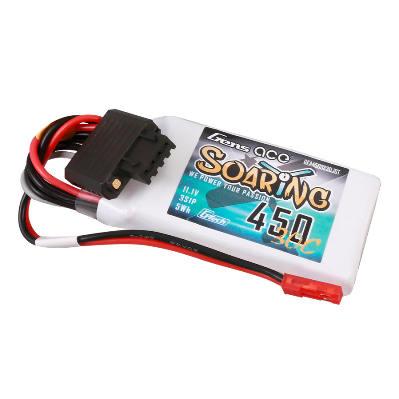 Batterie Lipo Flight Gens Ace G-Tech Soaring 450mAh 11.1V 30C 3S1P avec JST-SYP