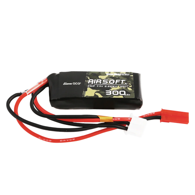 Batterie Lipo Airsoft Gens ace 35C 300mAh 2S1P 7.4V avec JST-SYP