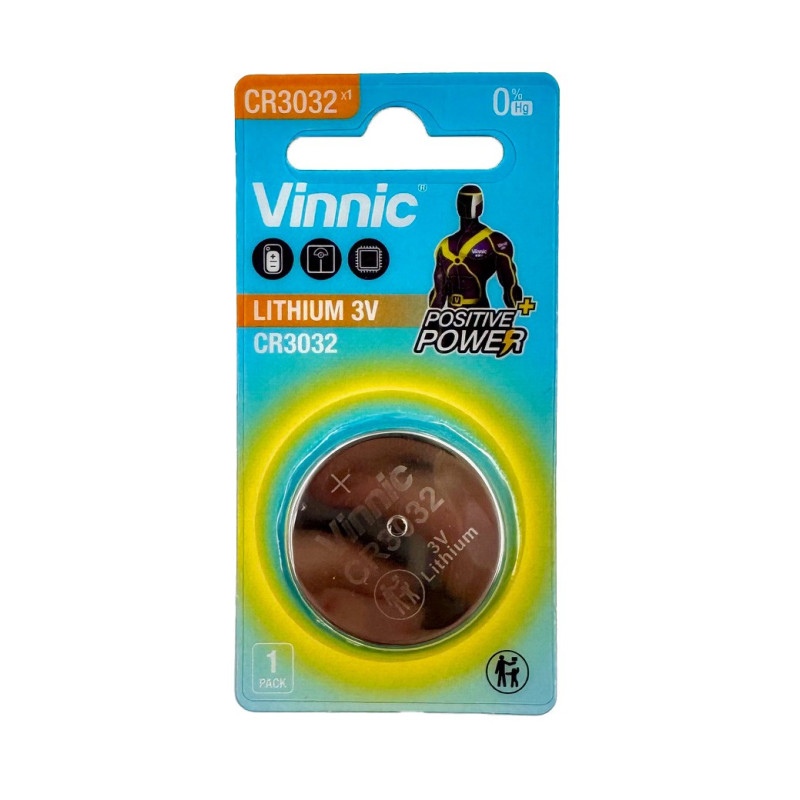 Pile CR3032 Vinnic Bouton Lithium 3V