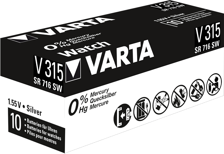 10 Piles Montre 315 / SR67 / SR67SW / SR716SW Varta