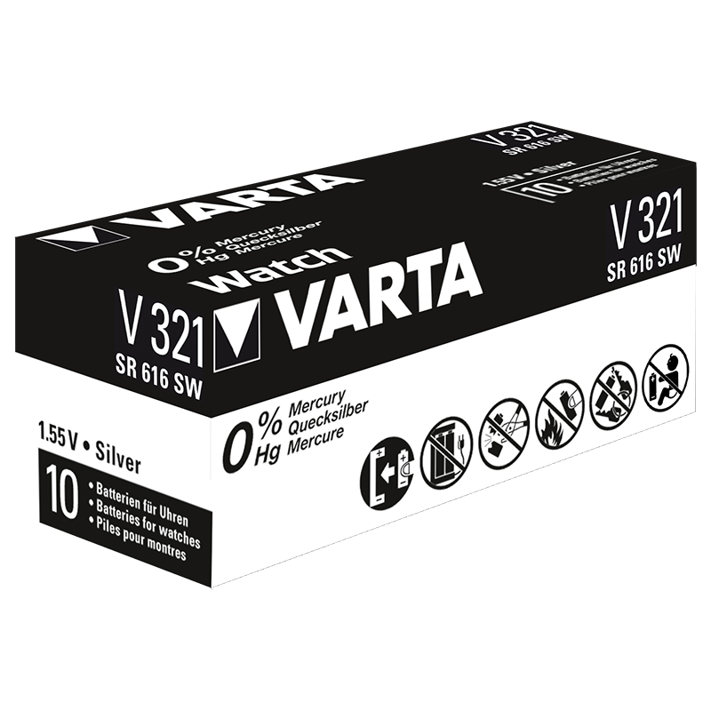 10 Piles Montre 321 / SR65 / SR616SW / SR616 Varta