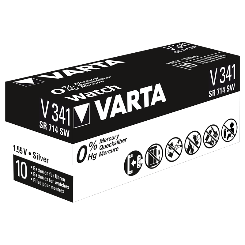 10 Piles Montre 341 / SR714SW Varta