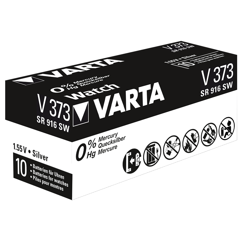 10 Piles Montre 373 / SR68 / SR916 / SR916SW Varta
