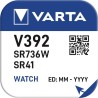 10 Piles Montre 392 / SR41 / SR41SW / AG3 Varta