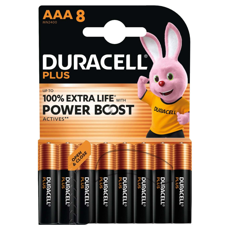 8 Piles Alcalines AAA / LR03 Duracell Plus