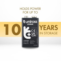 Pile 9V / 6LR61 Uniross Lithium Ultra