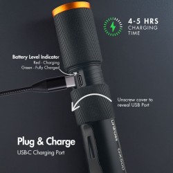 Torche Uniross GX500 1000lm Rechargeable