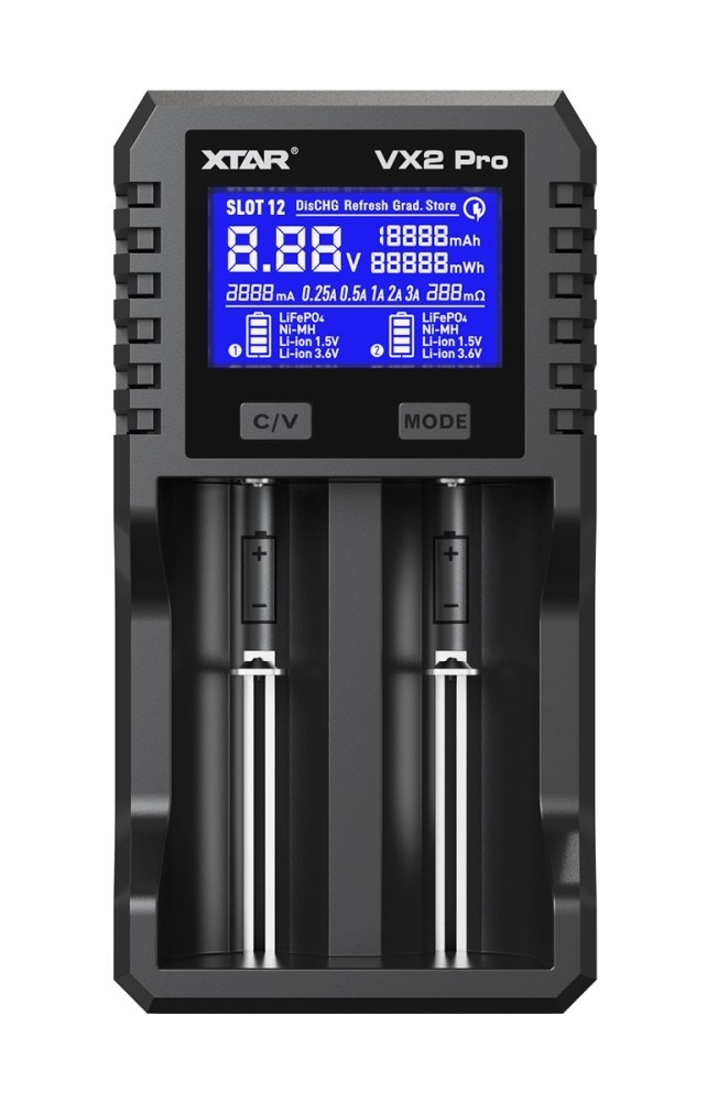 Chargeur de Piles Xtar VX2 Pro SET adaptateur secteur