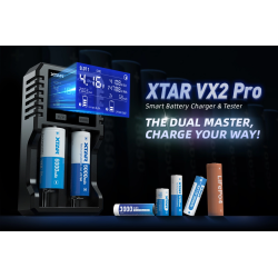 Chargeur de Piles Xtar VX2 Pro SET adaptateur secteur