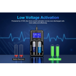 Chargeur de Piles Xtar VX2 Pro SET adaptateur secteur