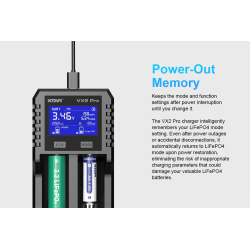 Chargeur de Piles Xtar VX2 Pro SET adaptateur secteur