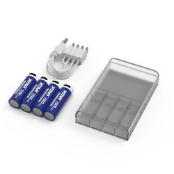 4 Piles Rechargeables USB-C AA / HR6 2000mAh Xtar Li-ion 1.5V